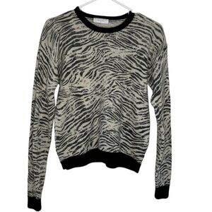 Majestic Filatures Deluxe Tricot Zebra Cashmere Silk Sweater Women’s Size 3